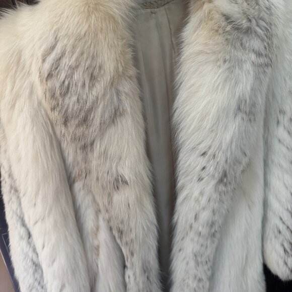 Full Length Genuine Fox Fur Coat Size 10 (8 - 13)  Arctic Golden Isle Fox - Picture 14 of 15